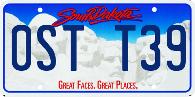 SD license plate 0STT39