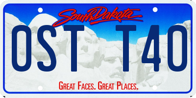 SD license plate 0STT40