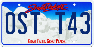 SD license plate 0STT43