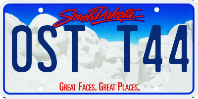 SD license plate 0STT44