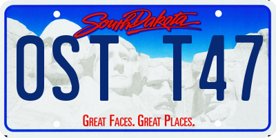 SD license plate 0STT47