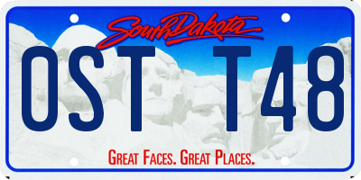 SD license plate 0STT48