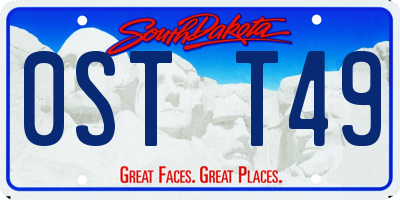 SD license plate 0STT49