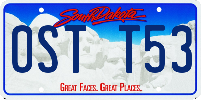 SD license plate 0STT53