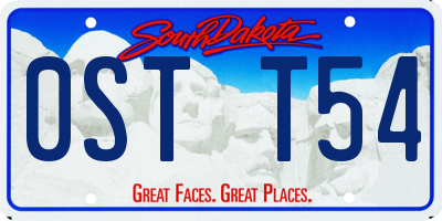 SD license plate 0STT54