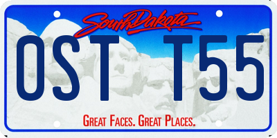SD license plate 0STT55
