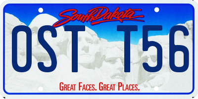 SD license plate 0STT56