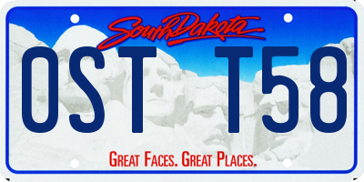 SD license plate 0STT58