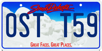 SD license plate 0STT59