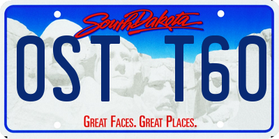 SD license plate 0STT60