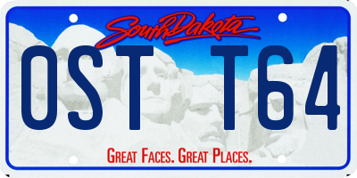 SD license plate 0STT64