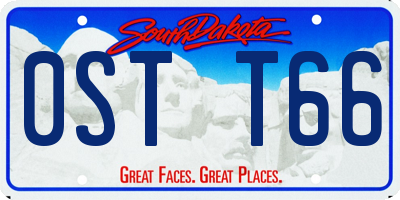 SD license plate 0STT66