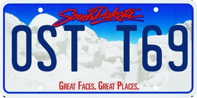 SD license plate 0STT69