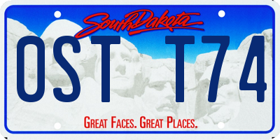 SD license plate 0STT74
