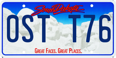 SD license plate 0STT76