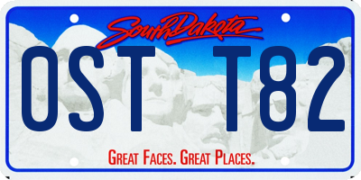 SD license plate 0STT82
