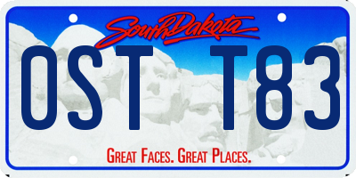 SD license plate 0STT83