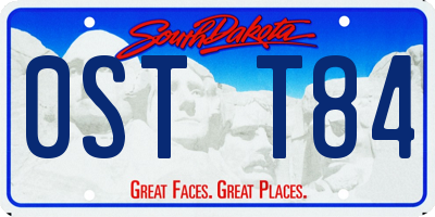 SD license plate 0STT84