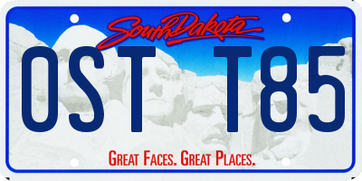 SD license plate 0STT85