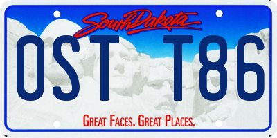 SD license plate 0STT86