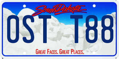 SD license plate 0STT88