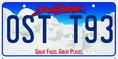 SD license plate 0STT93