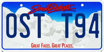 SD license plate 0STT94