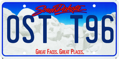 SD license plate 0STT96