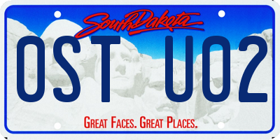SD license plate 0STU02