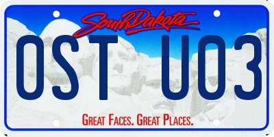 SD license plate 0STU03
