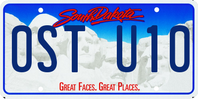 SD license plate 0STU10