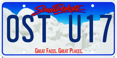 SD license plate 0STU17