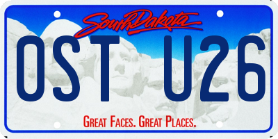 SD license plate 0STU26
