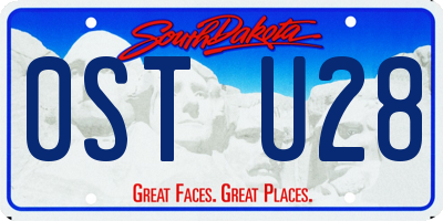 SD license plate 0STU28