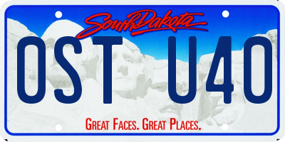 SD license plate 0STU40