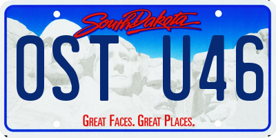 SD license plate 0STU46