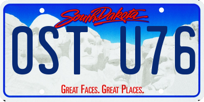 SD license plate 0STU76