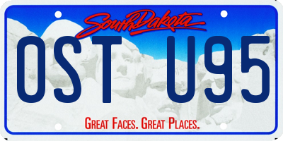 SD license plate 0STU95