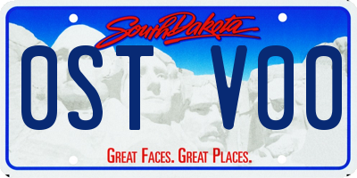 SD license plate 0STV00