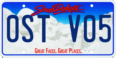 SD license plate 0STV05