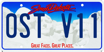 SD license plate 0STV11