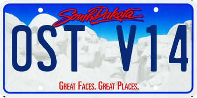 SD license plate 0STV14