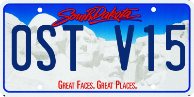 SD license plate 0STV15