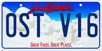 SD license plate 0STV16