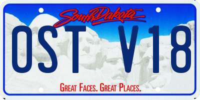 SD license plate 0STV18