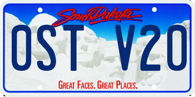 SD license plate 0STV20