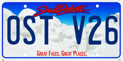 SD license plate 0STV26