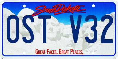 SD license plate 0STV32