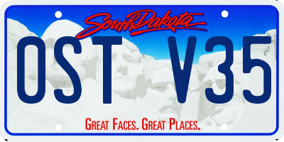 SD license plate 0STV35