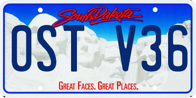 SD license plate 0STV36